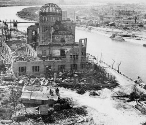 Hiroshima following the dropping of the atomic bomb on 6 August