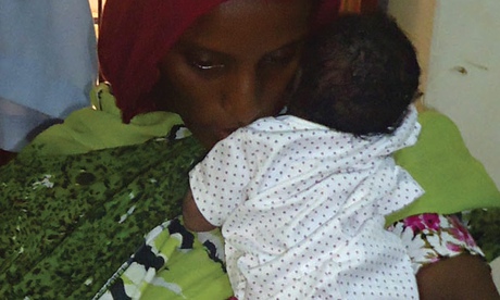Meriam Ibrahim with her daughter, who was born in Omdurman women's prison last week
