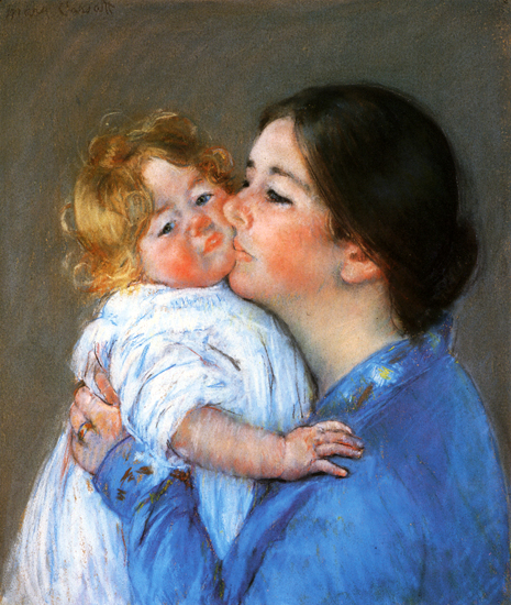 Mary Cassat - A Kiss For Baby Anne: ca 1897