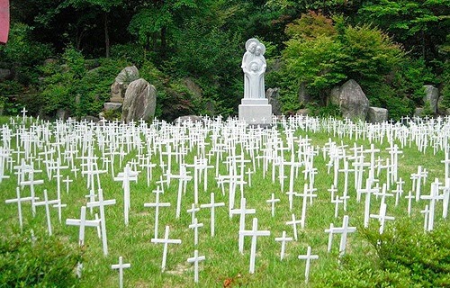 Korea, cemetery for aborted babies